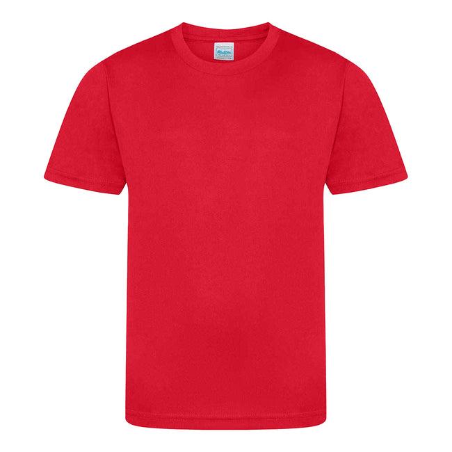 Red - Front - AWDis Childrens-Kids Cool Smooth T-Shirt