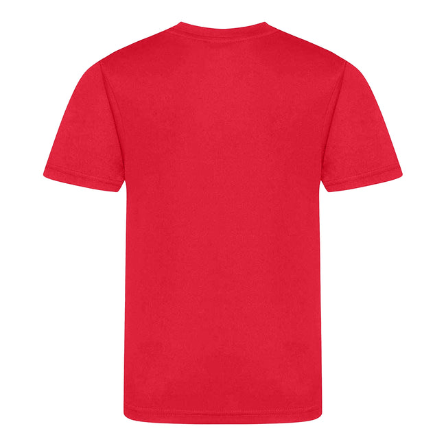Red - Back - AWDis Childrens-Kids Cool Smooth T-Shirt