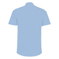 Light Blue - Back - Kustom Kit Mens Short Sleeve Tailored Poplin Shirt