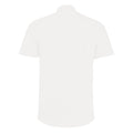 White - Back - Kustom Kit Mens Short Sleeve Tailored Poplin Shirt