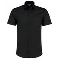 Black - Front - Kustom Kit Mens Short Sleeve Tailored Poplin Shirt