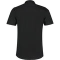 Black - Back - Kustom Kit Mens Short Sleeve Tailored Poplin Shirt