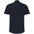 Dark Navy - Back - Kustom Kit Mens Short Sleeve Tailored Poplin Shirt