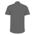Graphite - Back - Kustom Kit Mens Short Sleeve Tailored Poplin Shirt