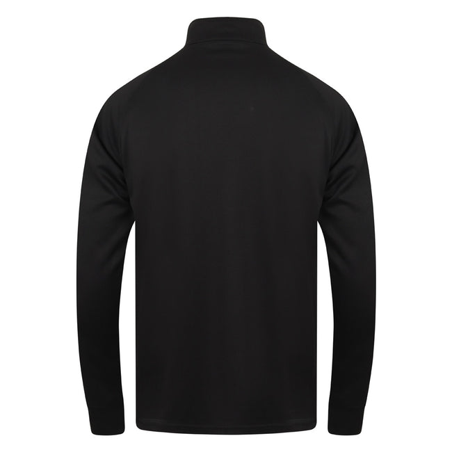 Black-White - Back - Finden & Hales Mens Knitted Tracksuit Top