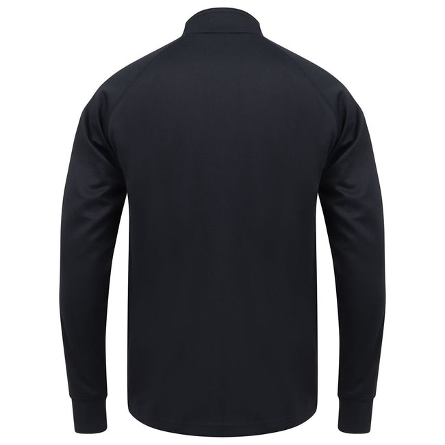 Navy-White - Back - Finden & Hales Mens Knitted Tracksuit Top