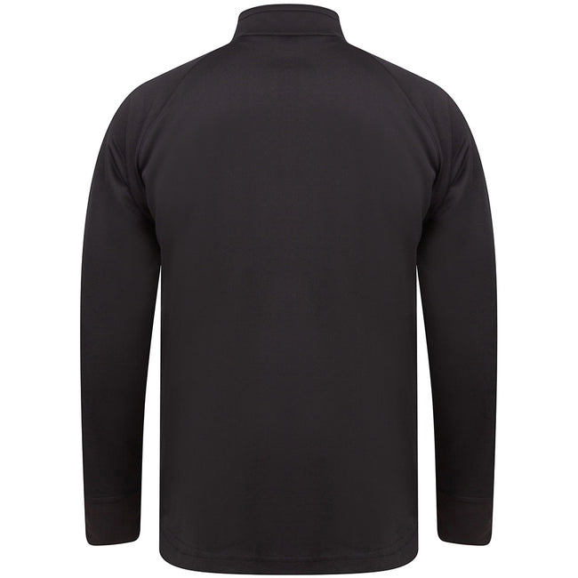 Black-Black - Back - Finden & Hales Mens Knitted Tracksuit Top