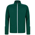 Bottle Green-White - Front - Finden & Hales Mens Knitted Tracksuit Top