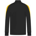 Black-Gold - Back - Finden & Hales Mens Knitted Tracksuit Top