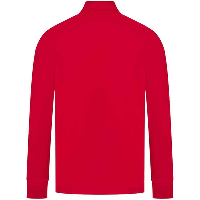Red-White - Back - Finden & Hales Mens Knitted Tracksuit Top