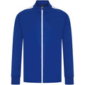 Royal Blue-White - Front - Finden & Hales Mens Knitted Tracksuit Top