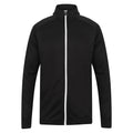 Black-White - Front - Finden & Hales Mens Knitted Tracksuit Top