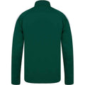 Bottle Green-White - Back - Finden & Hales Childrens-Kids Boys Knitted Tracksuit Top