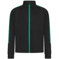 Black-Emerald - Front - Finden & Hales Childrens-Kids Boys Knitted Tracksuit Top