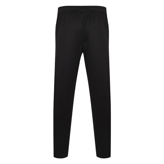 Black-White - Back - Finden & Hales Mens Knitted Tracksuit Pants