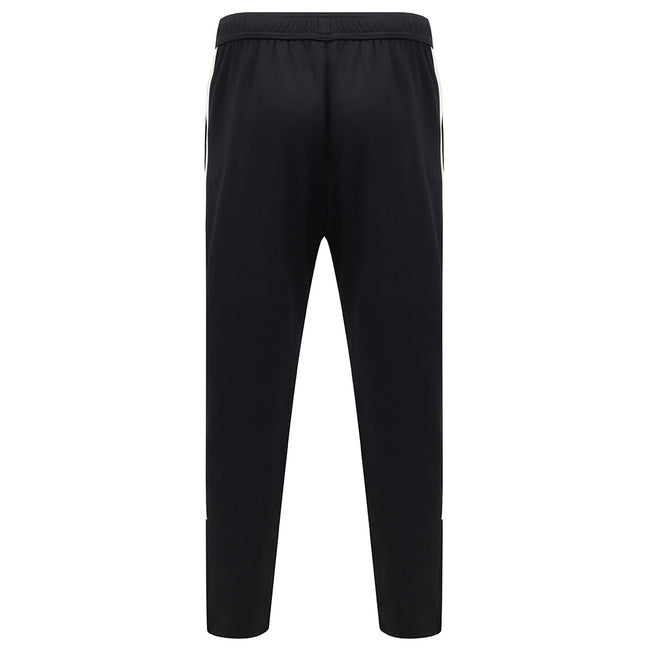 Navy-White - Back - Finden & Hales Mens Knitted Tracksuit Pants