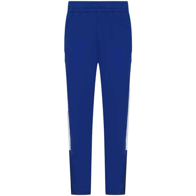 Royal Blue-White - Front - Finden & Hales Mens Knitted Tracksuit Pants