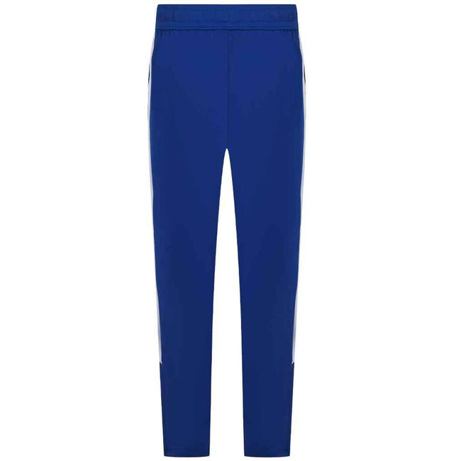 Royal Blue-White - Back - Finden & Hales Mens Knitted Tracksuit Pants