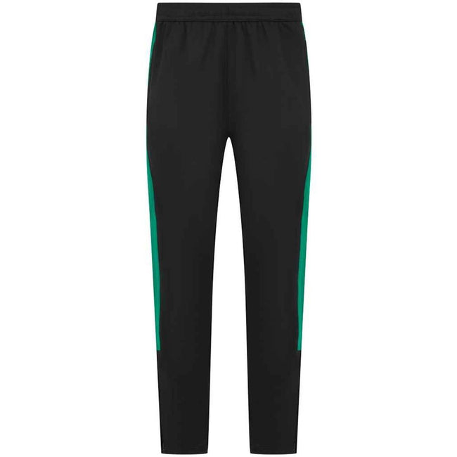Black-Emerald - Front - Finden & Hales Mens Knitted Tracksuit Pants