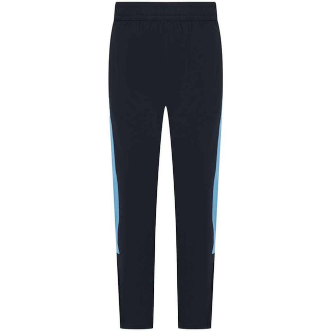 Navy-Sky Blue - Front - Finden & Hales Mens Knitted Tracksuit Pants