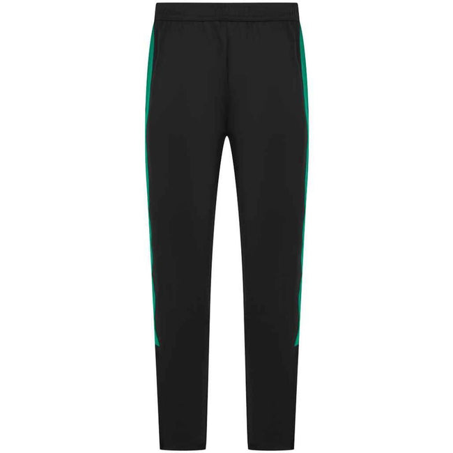 Black-Emerald - Back - Finden & Hales Mens Knitted Tracksuit Pants