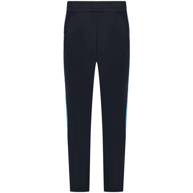 Navy-Sky Blue - Back - Finden & Hales Mens Knitted Tracksuit Pants