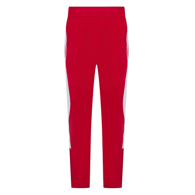 Red-White - Back - Finden & Hales Mens Knitted Tracksuit Pants