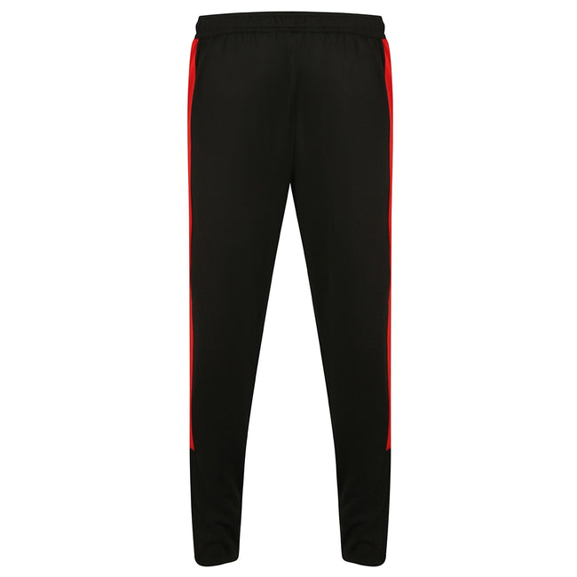 Black-Red - Lifestyle - Finden & Hales Mens Knitted Tracksuit Pants