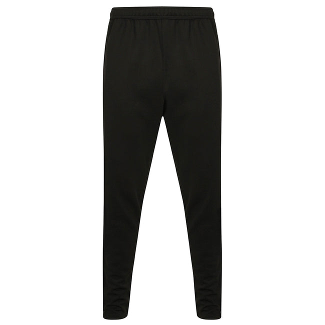 Black-Gunmetal - Front - Finden & Hales Mens Knitted Tracksuit Pants