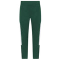 Bottle Green-White - Front - Finden & Hales Childrens-Kids Boys Knitted Tracksuit Pants