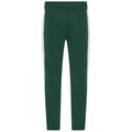 Bottle Green-White - Back - Finden & Hales Childrens-Kids Boys Knitted Tracksuit Pants