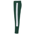 Bottle Green-White - Side - Finden & Hales Childrens-Kids Boys Knitted Tracksuit Pants