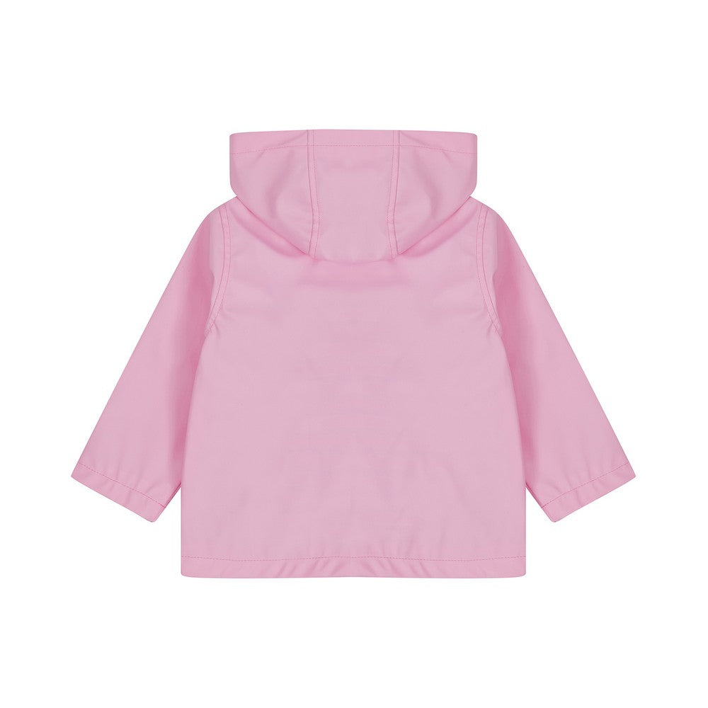 Candyfloss Pink - Back - Larkwood Baby Boys Rain Jacket