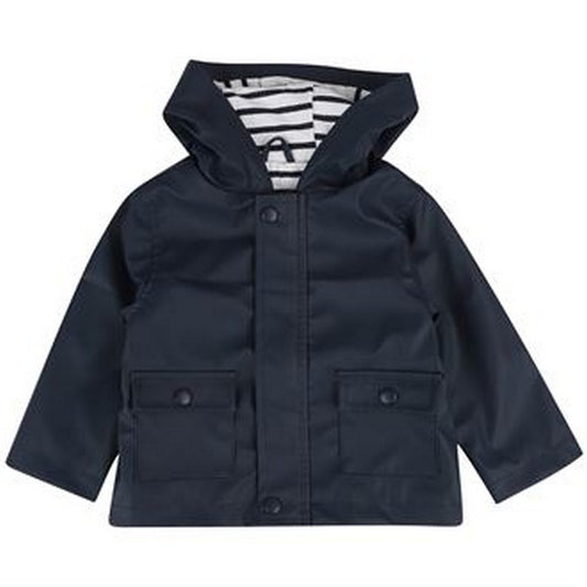 Navy - Front - Larkwood Baby Boys Rain Jacket