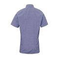 Navy-White - Back - Premier Mens Gingham Short Sleeve Shirt