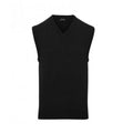 Black - Front - Premier Mens Sleeveless Cotton Acrylic V Neck Sweater