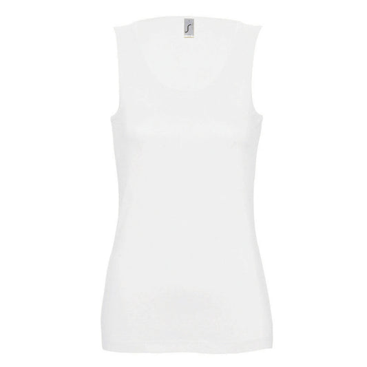 White - Front - SOLS Womens-Ladies Jane Sleeveless Tank - Vest Top
