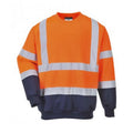 Orange-Navy - Front - Portwest Mens Hi-Vis Two Tone Sweatshirt