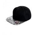 Black-Silver - Front - Result Mens Bronx Glitter Snapback Cap