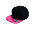 Black-Pink - Front - Result Mens Bronx Glitter Snapback Cap