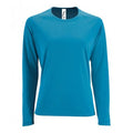 Aqua - Front - SOLS Womens-Ladies Sporty Long Sleeve Performance T-Shirt