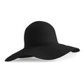 Black - Back - Beechfield Womens-Ladies Marbella Sun Hat