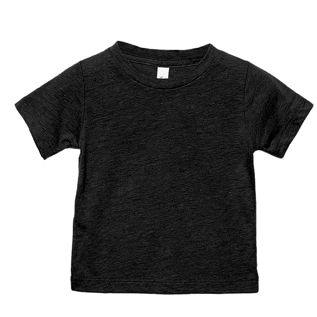 Charcoal Black Triblend - Front - Canvas Childrens Unisex Tri-Blend T-Shirt