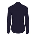 Dark Navy - Back - Kustom Kit Womens-Ladies Long Sleeve Tailored Poplin Shirt