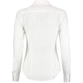 White - Back - Kustom Kit Womens-Ladies Long Sleeve Tailored Poplin Shirt