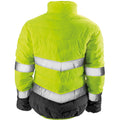 Fluorescent Yellow-Grey - Back - Result Womens-Ladies Safe-Guard Soft Safety Jacket