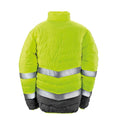 Fluorescent Yellow-Grey - Back - Result Mens Safe-Guard Soft Safety Jacket