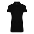 Black - Front - PRO RTX Womens-Ladies Pro Polyester Polo Shirt