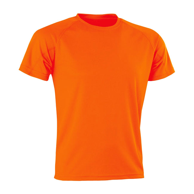 Flo Orange - Front - Spiro Mens Aircool T-Shirt