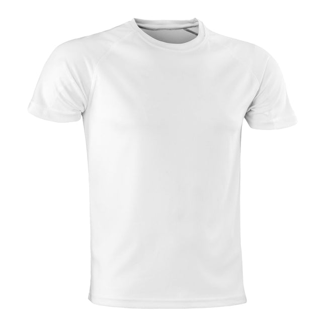 White - Front - Spiro Mens Aircool T-Shirt